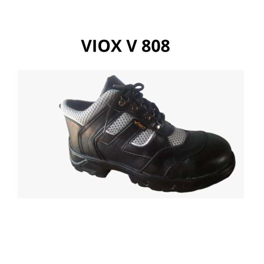 Sepatu safety kulit asli Viox 808 bergaransi 1 tahun toe cap standar sni 200 joule